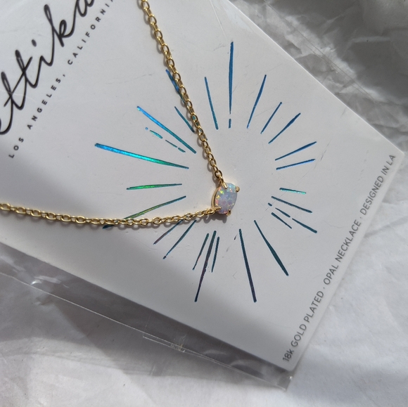 Ettika Koyocera Opal Necklace 18k Plated Gold NEW - Picture 5 of 11